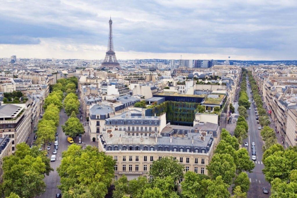 Panoramic View of Paris from the Arc de Triomphe